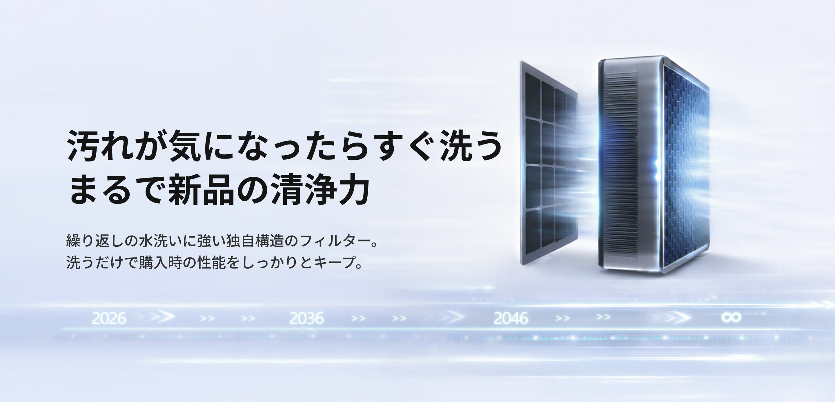 汚れが気になったらすぐ洗う まるで新品の清浄力